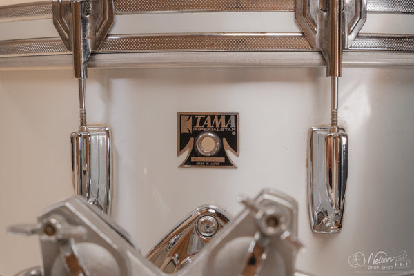 1970s Tama 'Imperialstar' in Metallic White - 14x22, 16x16, 9x13, 8x12