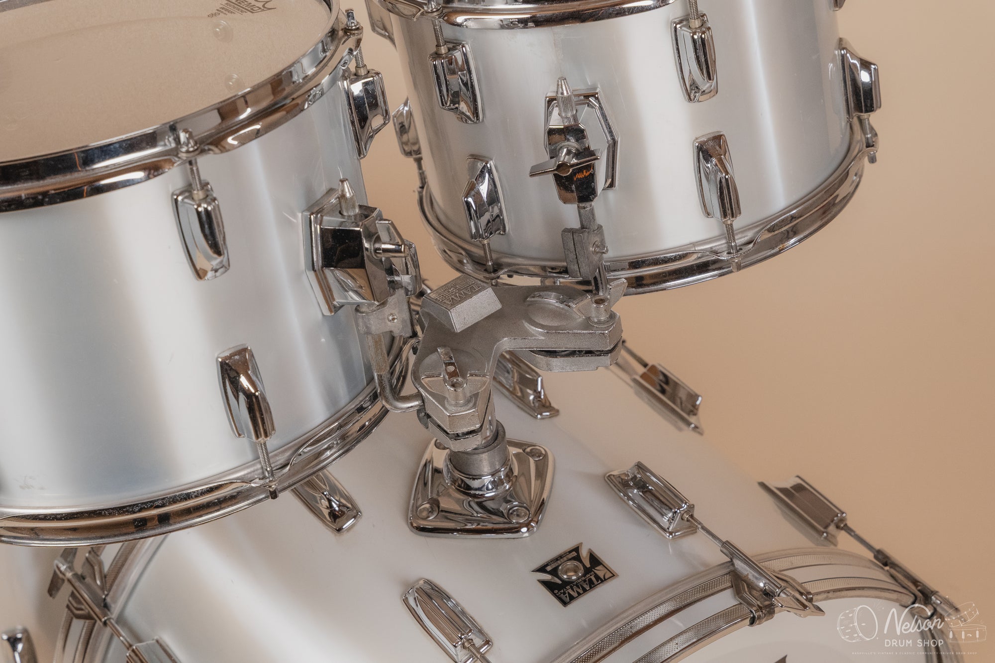 1970s Tama 'Imperialstar' in Metallic White - 14x22, 16x16, 9x13, 8x12