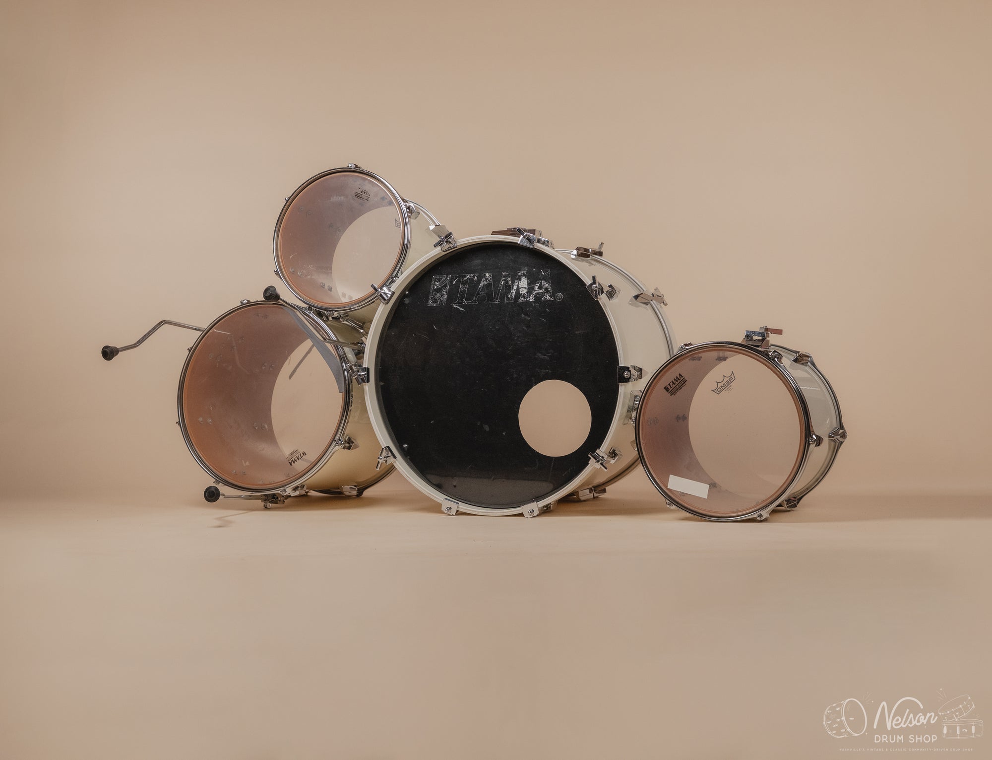 1980's Tama Granstar in White - 16x22, 16x16, 11x13, 10x12