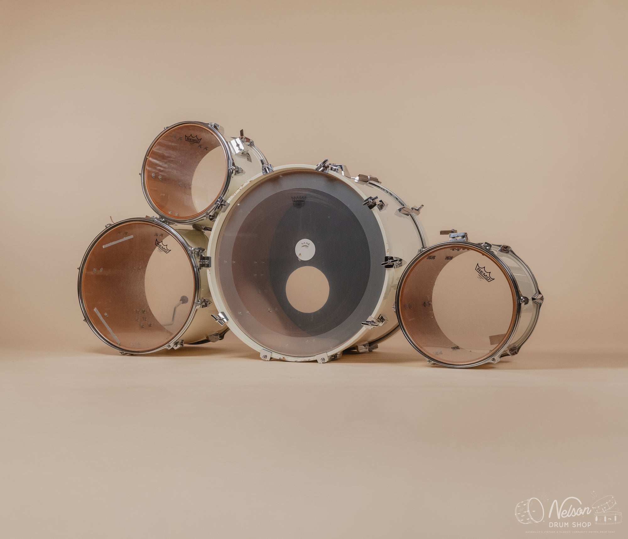 1980's Tama Granstar in White - 16x22, 16x16, 11x13, 10x12