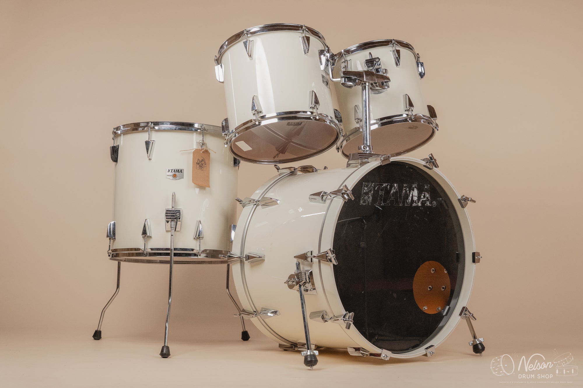 1980's Tama Granstar in White - 16x22, 16x16, 11x13, 10x12