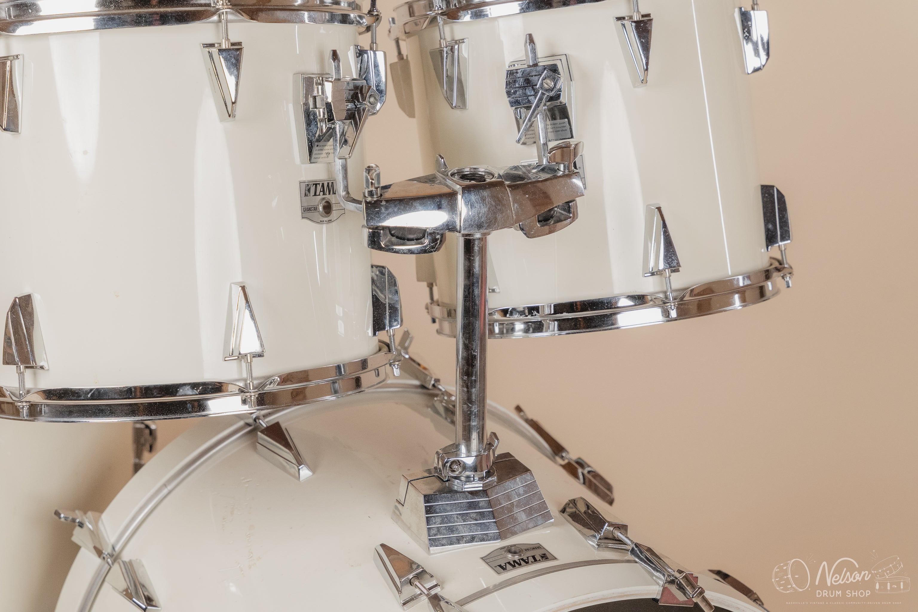 1980s Tama Granstar in White - 16x22, 16x16, 11x13, 10x12 – Nelson