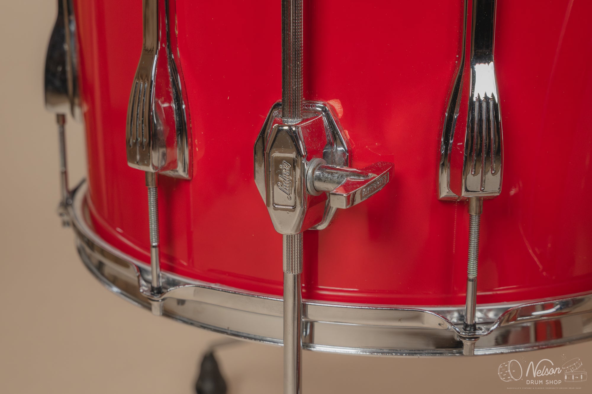 1980s Ludwig Super Classic 4 ply in Red Fury w/ Mach Lugs - 16x22, 11x12, 12x13, 16x16