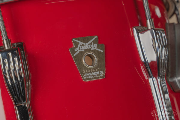 1980s Ludwig Super Classic 4 ply in Red Fury w/ Mach Lugs - 16x22, 11x12, 12x13, 16x16