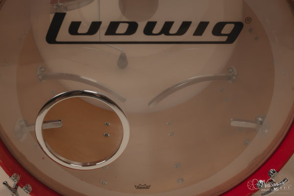 1980s Ludwig Super Classic 4 ply in Red Fury w/ Mach Lugs - 16x22, 11x12, 12x13, 16x16