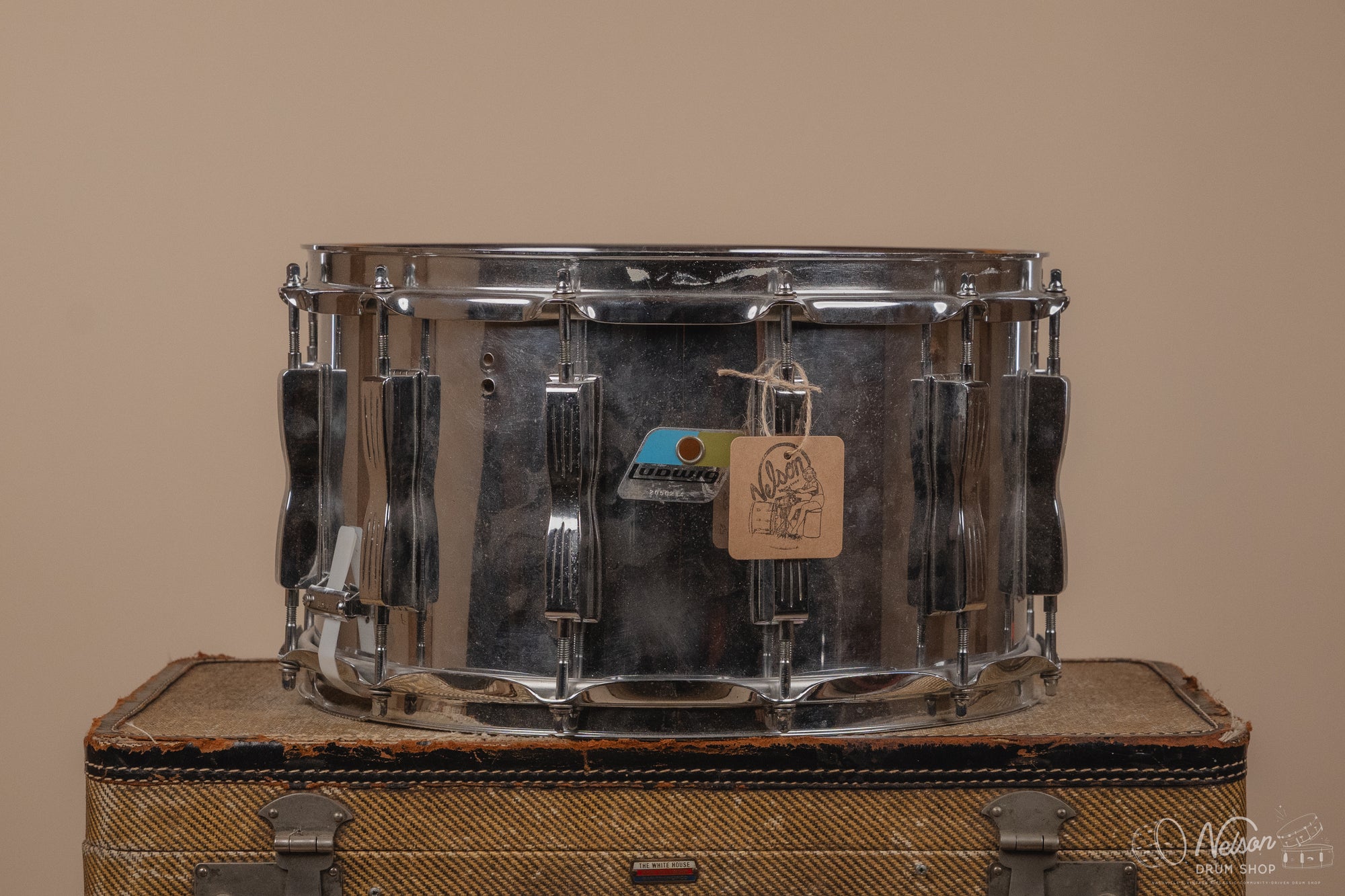 1980's Ludwig ' Coliseum' 12 lug in Chrome Over Wood - 8x14