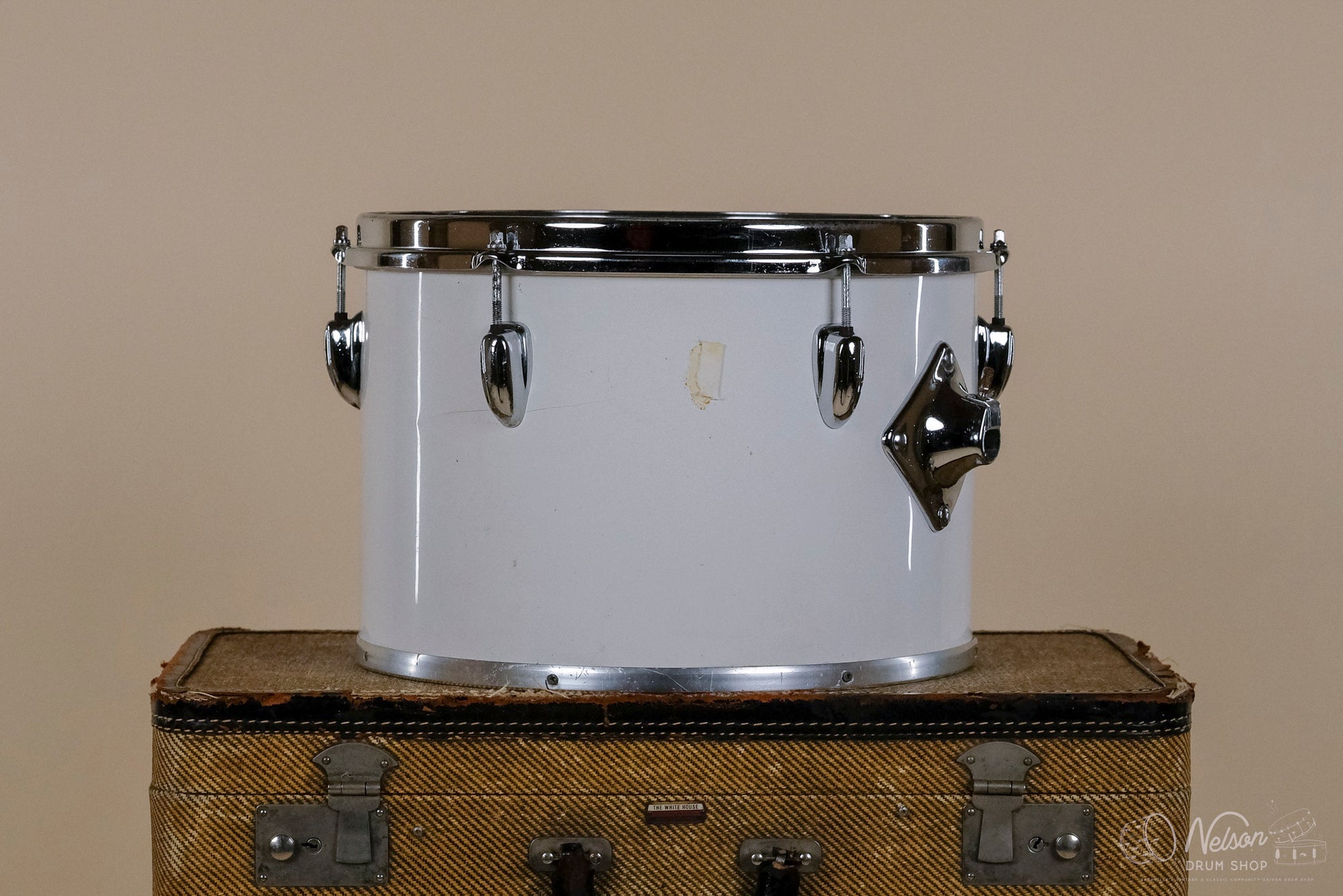 1970s Slingerland 3 ply Concert Tom in White - 9x13