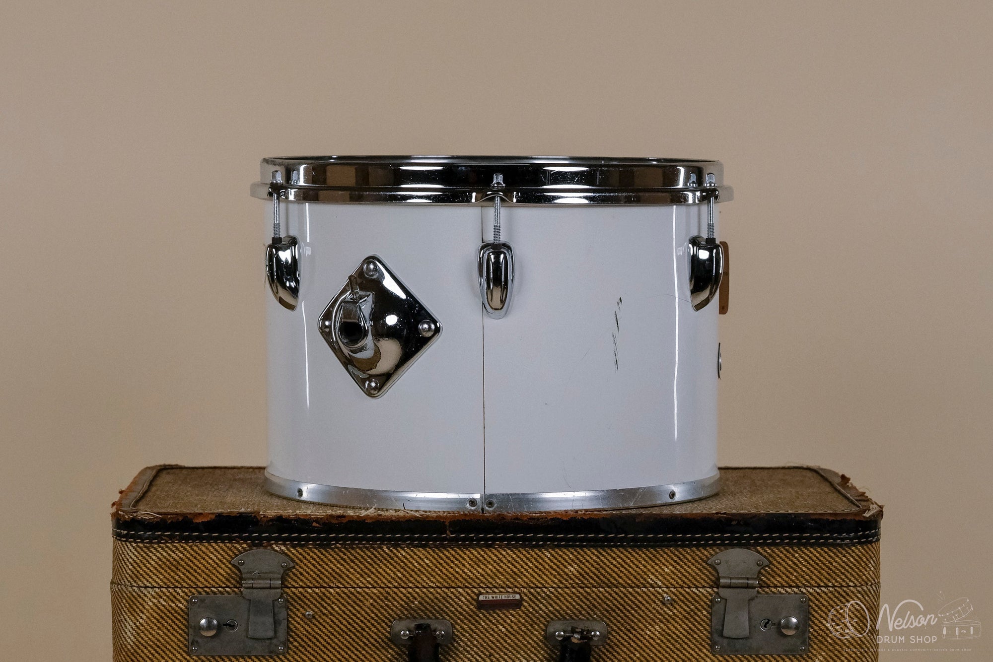 1970s Slingerland 3 ply Concert Tom in White - 9x13
