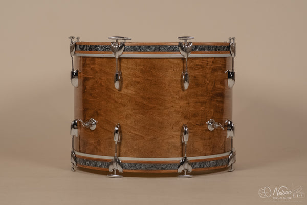 60s Gretsch Round Badge Bass Drum Refinished in Gloss Walnut - 14x22