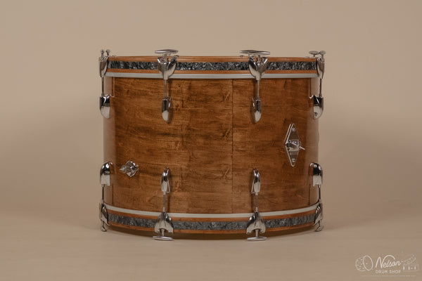 60s Gretsch Round Badge Bass Drum Refinished in Gloss Walnut - 14x22