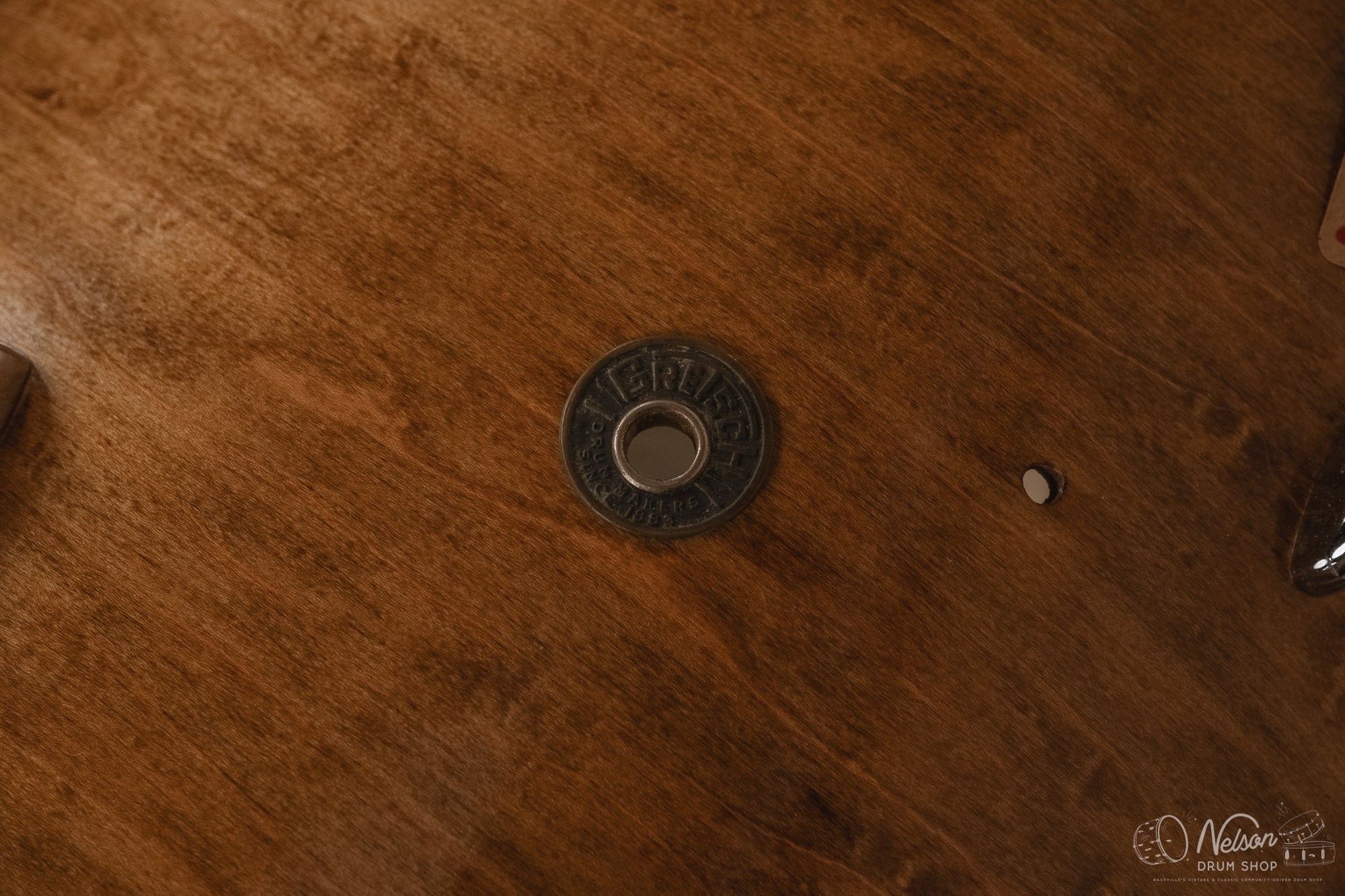 60s Gretsch Round Badge Bass Drum Refinished in Gloss Walnut - 14x22