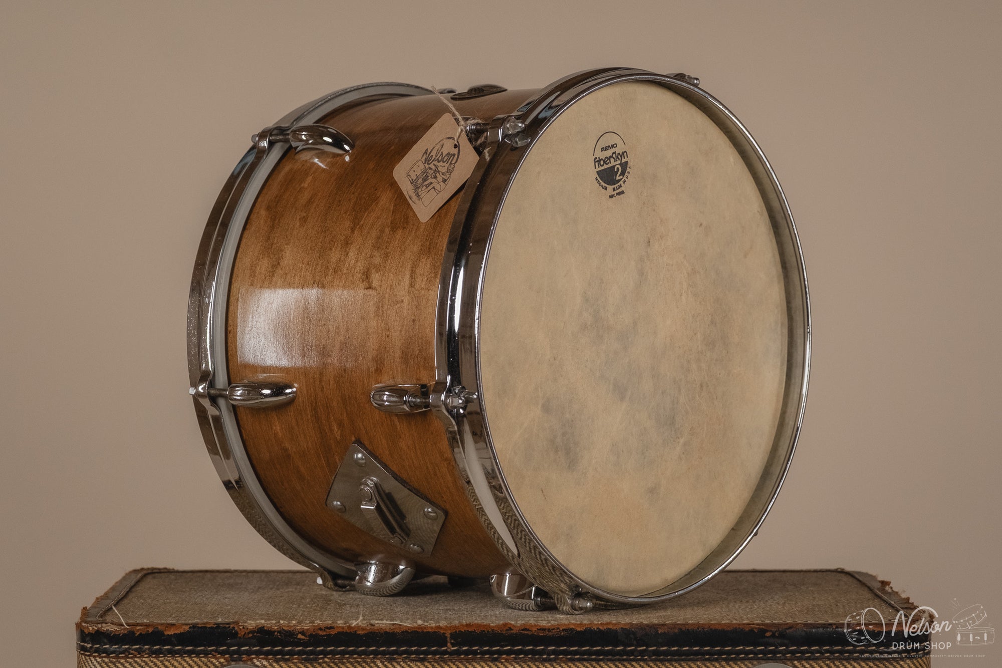 60s Gretsch Round Badge Tom Refinished in Gloss Walnut - 9x13
