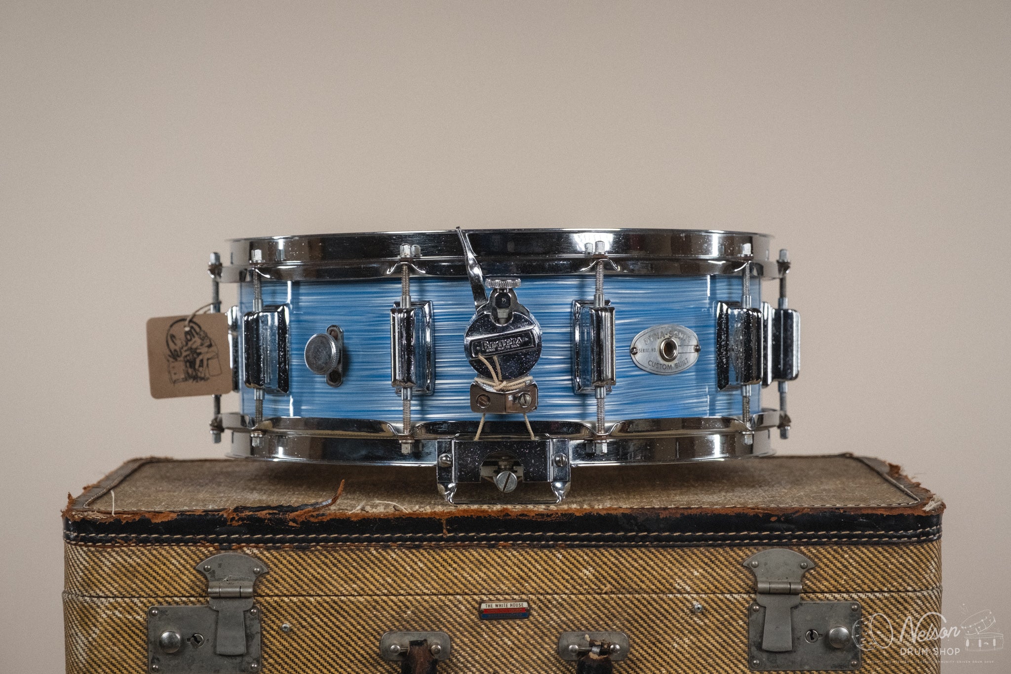1960s Rogers 'Dynasonic' in Sky Blue Ripple Pearl - 5x14 – Nelson