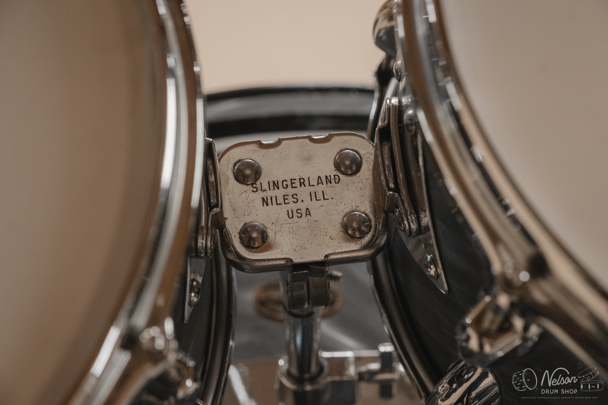 1960s Slingerland 'Modern Solo Outfit' in Charcoal Satin Flame - 14x20, 16x16, 8x12, 8x12