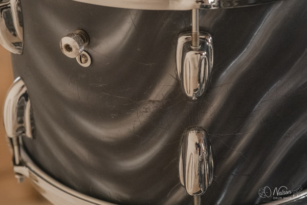 1960s Slingerland 'Modern Solo Outfit' in Charcoal Satin Flame - 14x20, 16x16, 8x12, 8x12