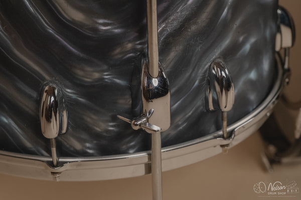 1960s Slingerland 'Modern Solo Outfit' in Charcoal Satin Flame - 14x20, 16x16, 8x12, 8x12