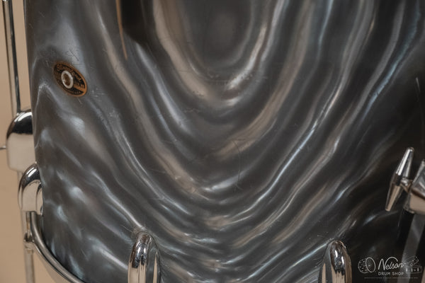 1960s Slingerland 'Modern Solo Outfit' in Charcoal Satin Flame - 14x20, 16x16, 8x12, 8x12