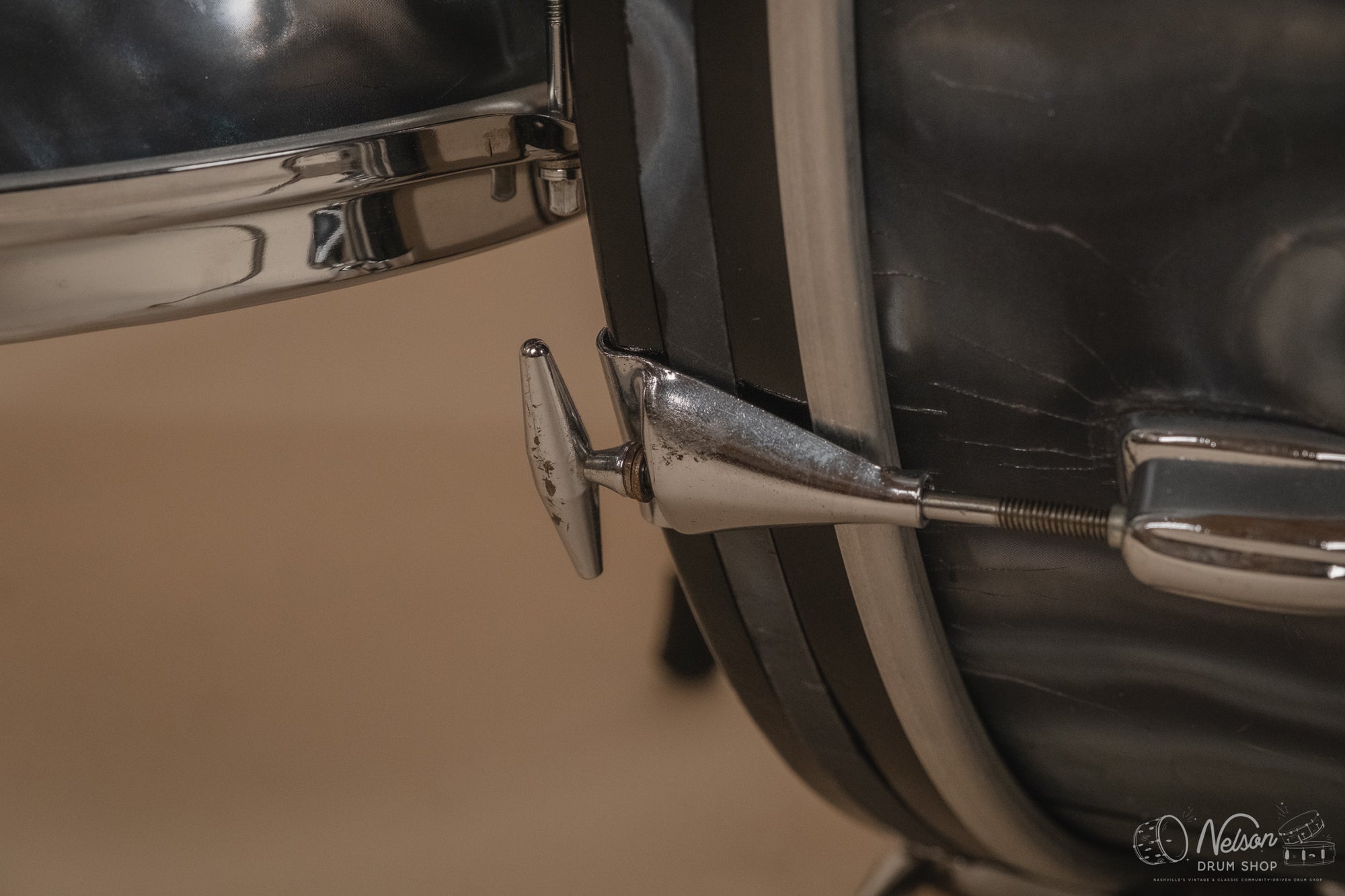 1960s Slingerland 'Modern Solo Outfit' in Charcoal Satin Flame - 14x20, 16x16, 8x12, 8x12