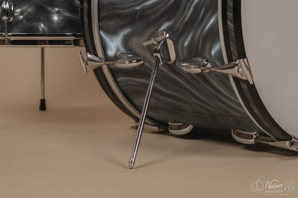 1960s Slingerland 'Modern Solo Outfit' in Charcoal Satin Flame - 14x20, 16x16, 8x12, 8x12