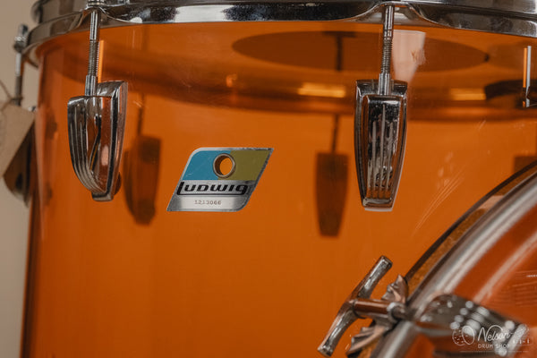 1970s Ludwig Vistalite in Amber - 14x22, 16x16, 8x12