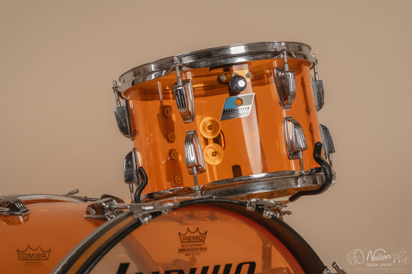 1970s Ludwig Vistalite in Amber - 14x22, 16x16, 8x12