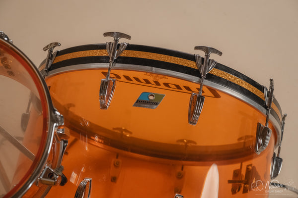 1970s Ludwig Vistalite in Amber - 14x22, 16x16, 8x12