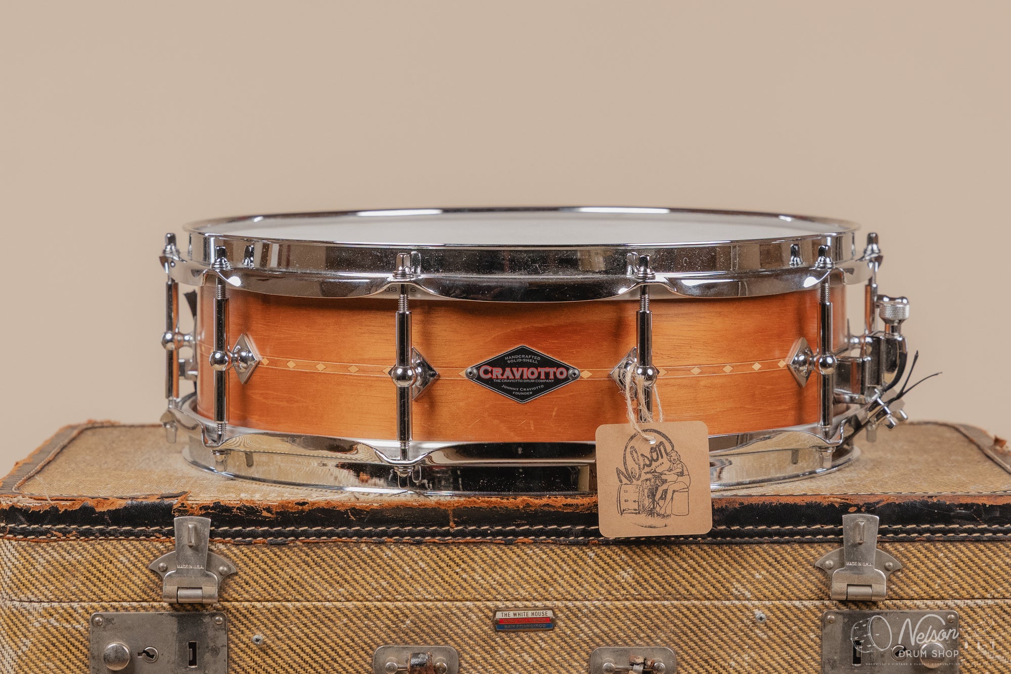 Craviotto Mahogany w/ Cherry Inlay in Oil Finish - 4.5x14 (Floor Model)