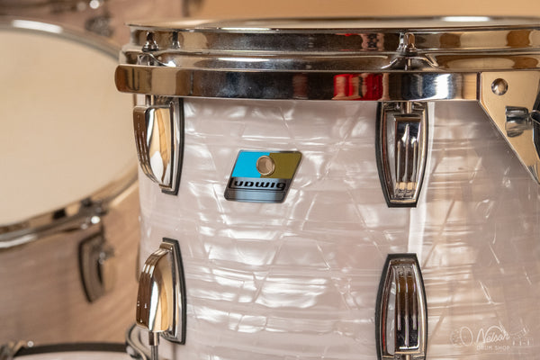 Used Ludwig Classic Maple in White Marine Pearl 14x24, 8x12, 9x13, 14x14, 16x16