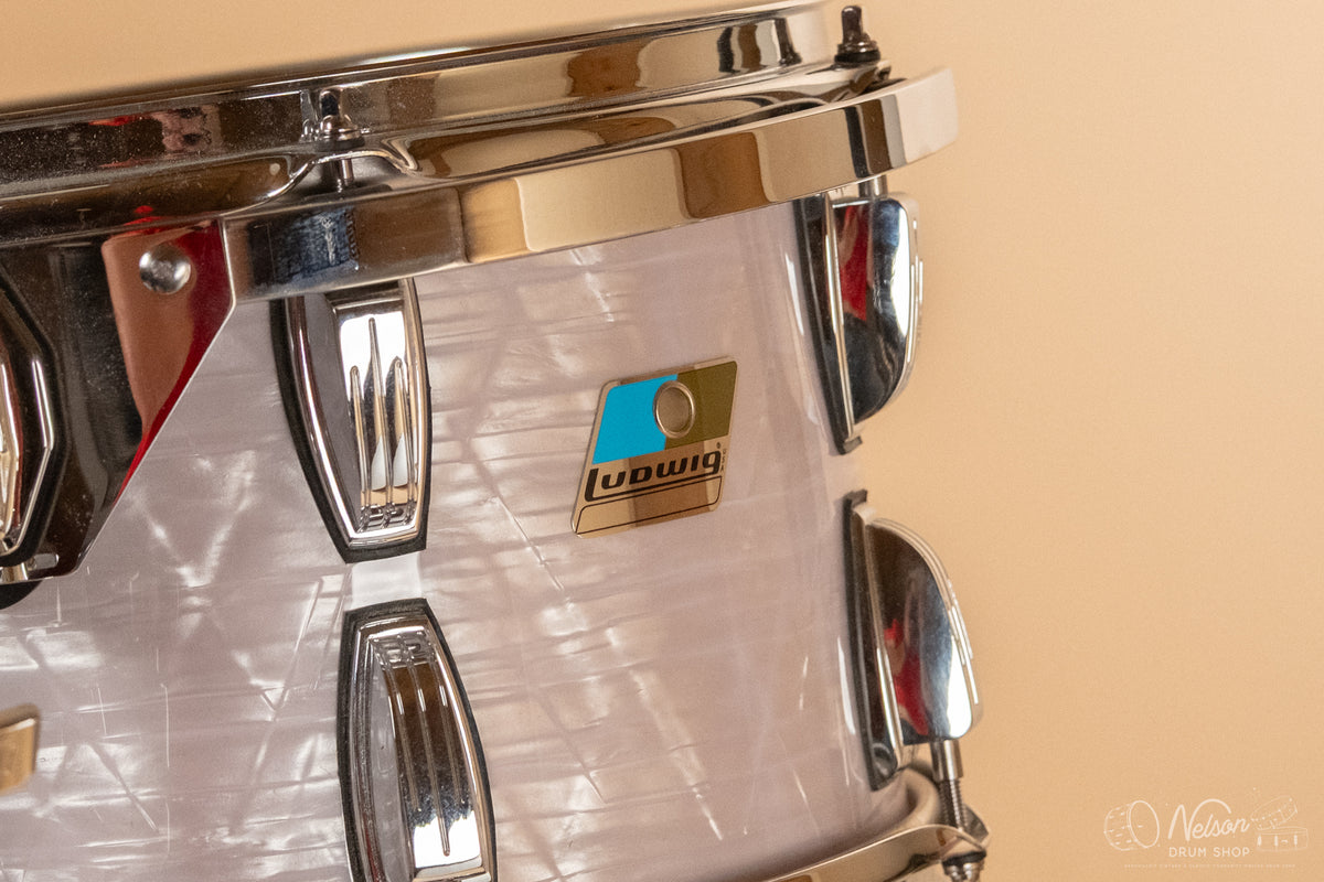 Used Ludwig Classic Maple in White Marine Pearl 14x24, 8x12, 9x13, 14x14, 16x16