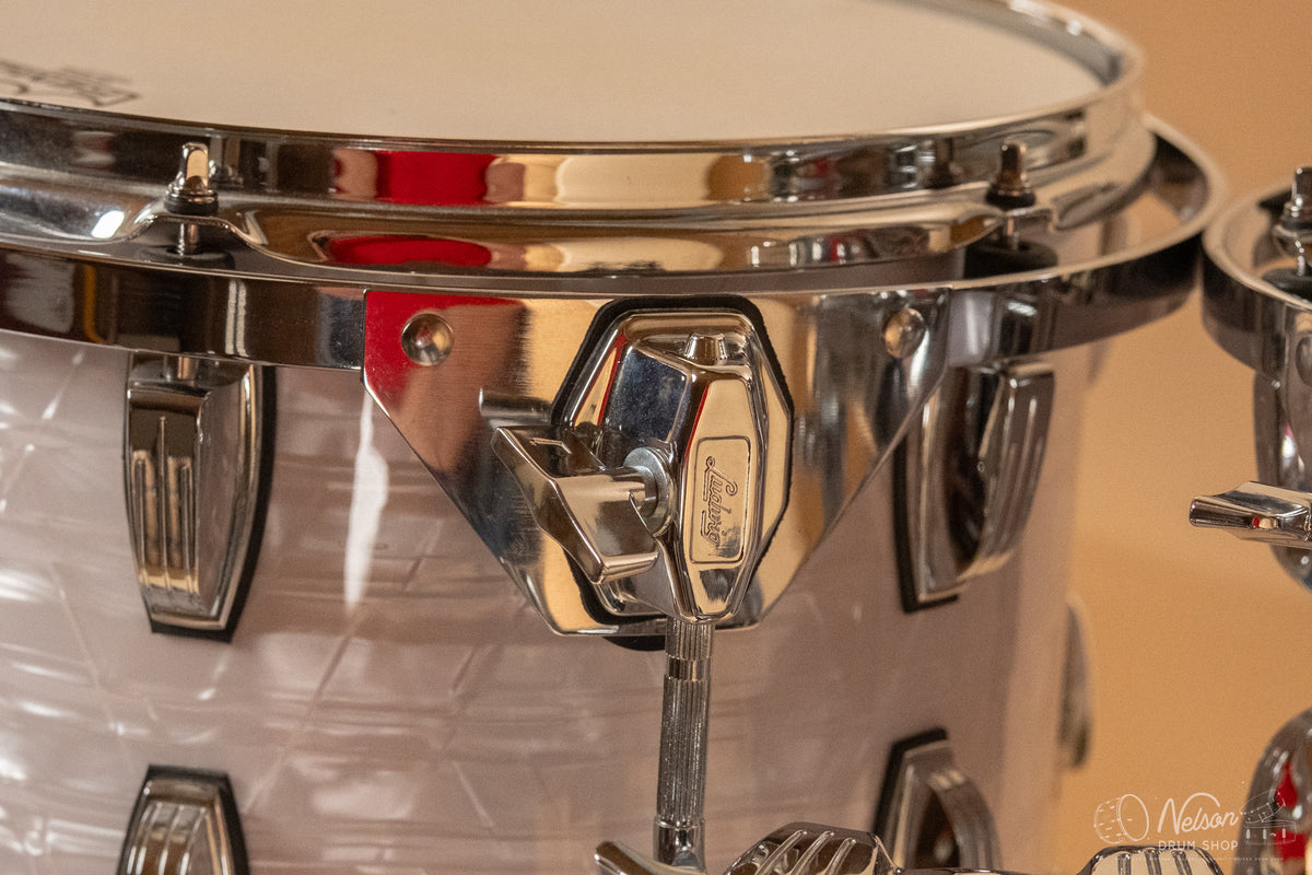 Used Ludwig Classic Maple in White Marine Pearl 14x24, 8x12, 9x13, 14x14, 16x16