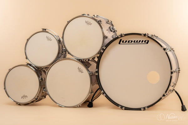 Used Ludwig Classic Maple in White Marine Pearl 14x24, 8x12, 9x13, 14x14, 16x16