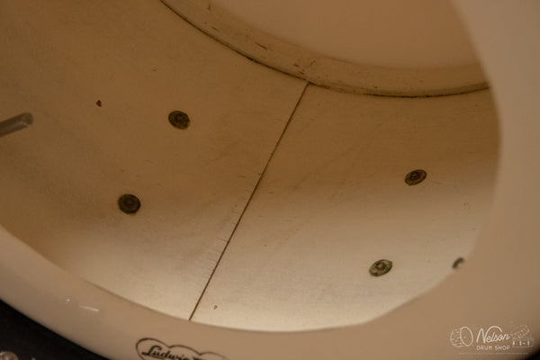 1960s Ludwig 'Club Date' in White Marine Pearl - 14x20, 8x12, 12x15