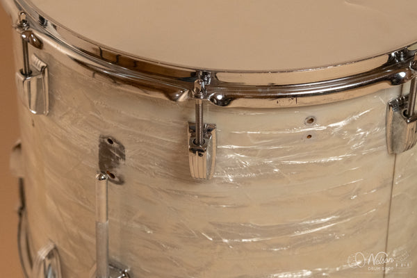 1960s Ludwig 'Club Date' in White Marine Pearl - 14x20, 8x12, 12x15