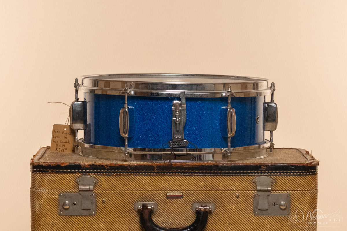 1960s Rogers Luxor in Blue Sparkle - 5x14
