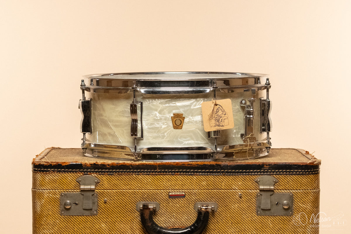 1960s Ludwig 'Jazz Festival' in White Marine Pearl - 5x14