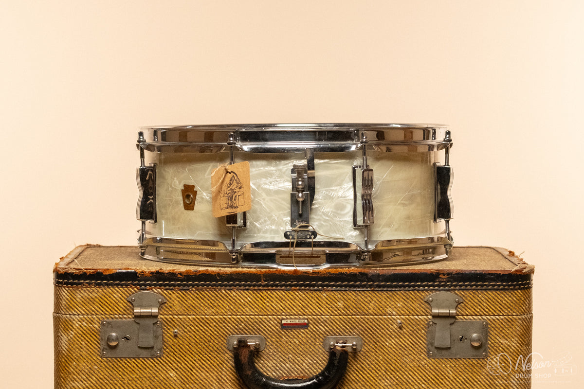 1960s Ludwig 'Jazz Festival' in White Marine Pearl - 5x14