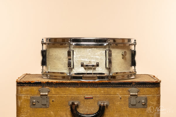 1960s Ludwig 'Jazz Festival' in White Marine Pearl - 5x14