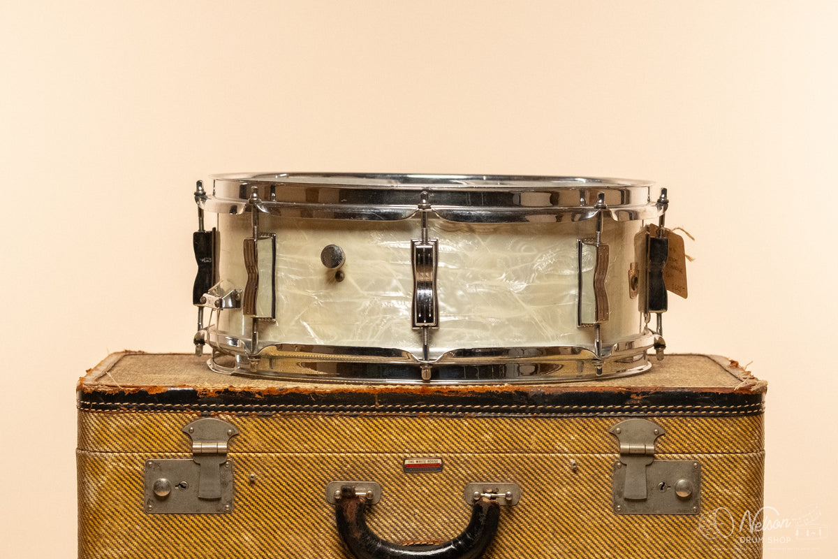 1960s Ludwig 'Jazz Festival' in White Marine Pearl - 5x14
