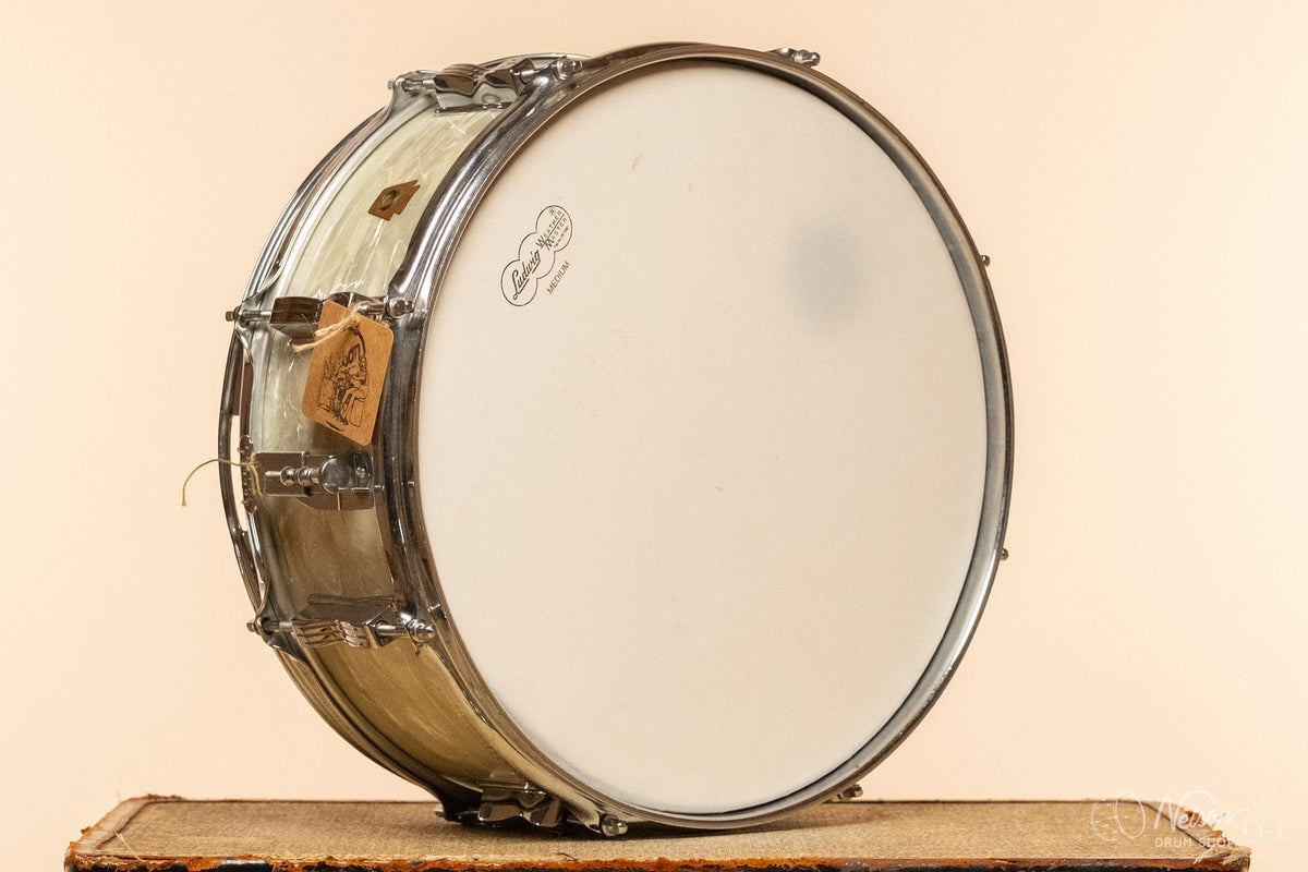 1960s Ludwig 'Jazz Festival' in White Marine Pearl - 5x14