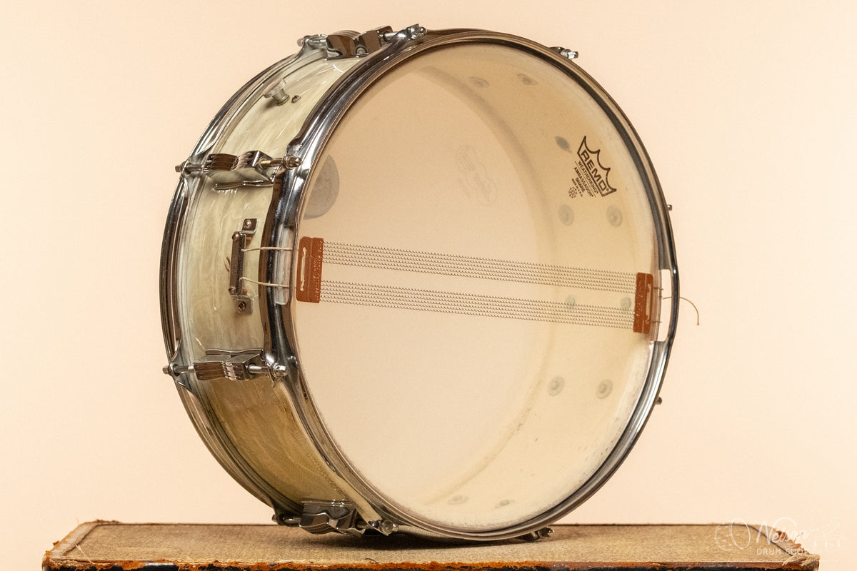 1960s Ludwig 'Jazz Festival' in White Marine Pearl - 5x14