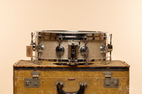 Used DW Collector's Series '10 & 6' in Silver Glass Glitter - 5.5x14