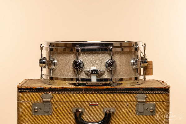 Used DW Collector's Series '10 & 6' in Silver Glass Glitter - 5.5x14