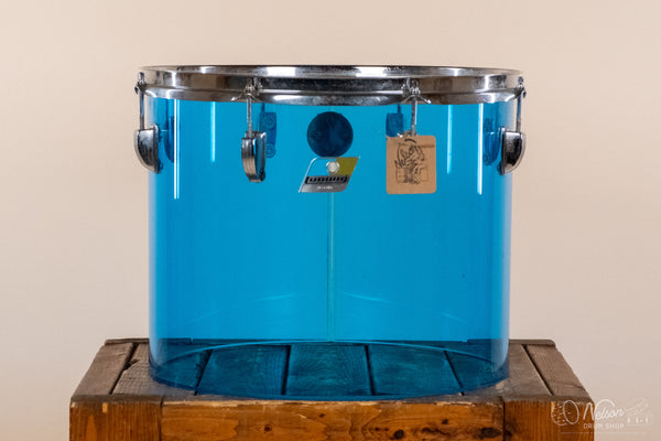 1970s Ludwig Vistalite Blue Concert Tom - 12x15