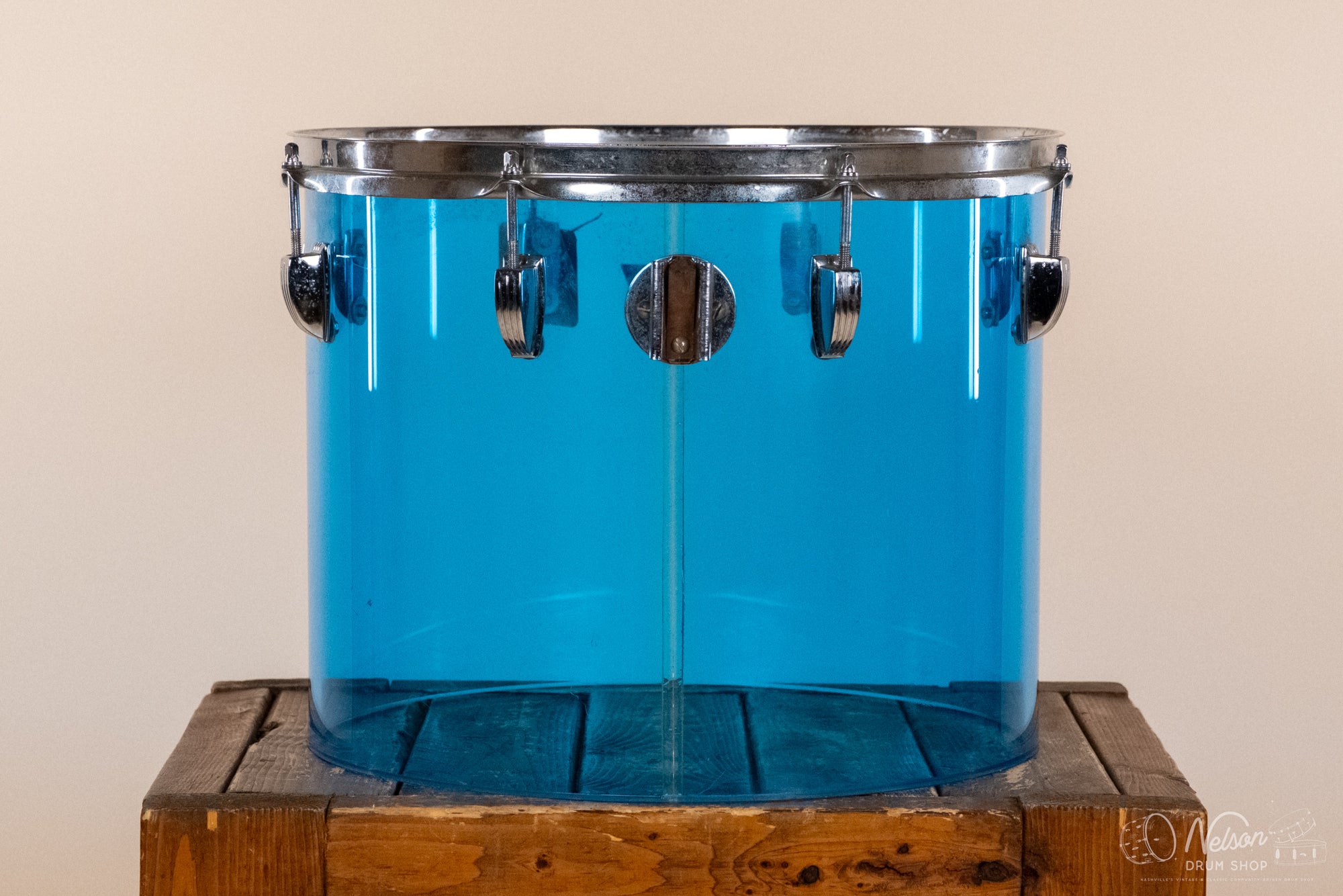 1970s Ludwig Vistalite Blue Concert Tom - 12x15