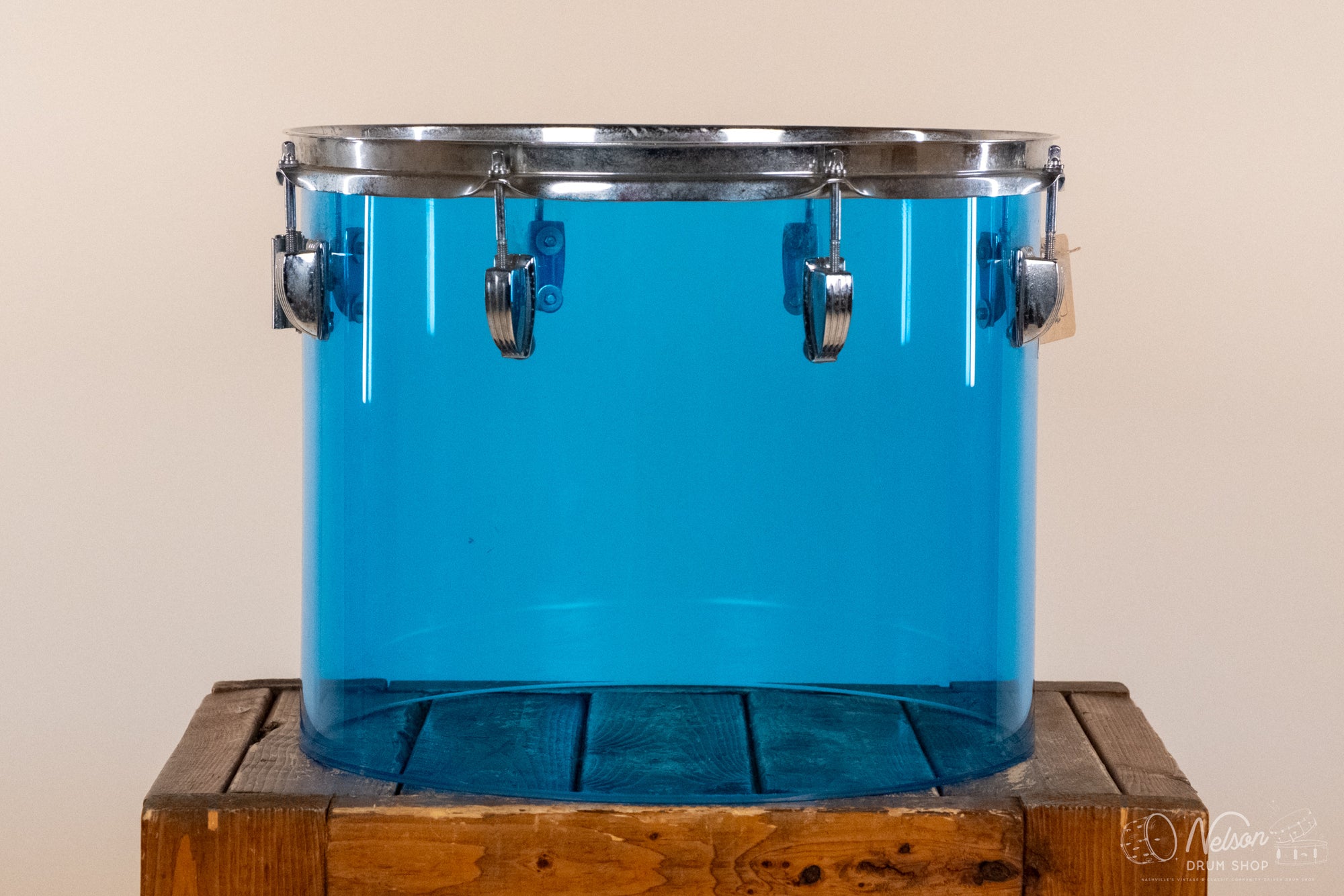 1970s Ludwig Vistalite Blue Concert Tom - 12x15