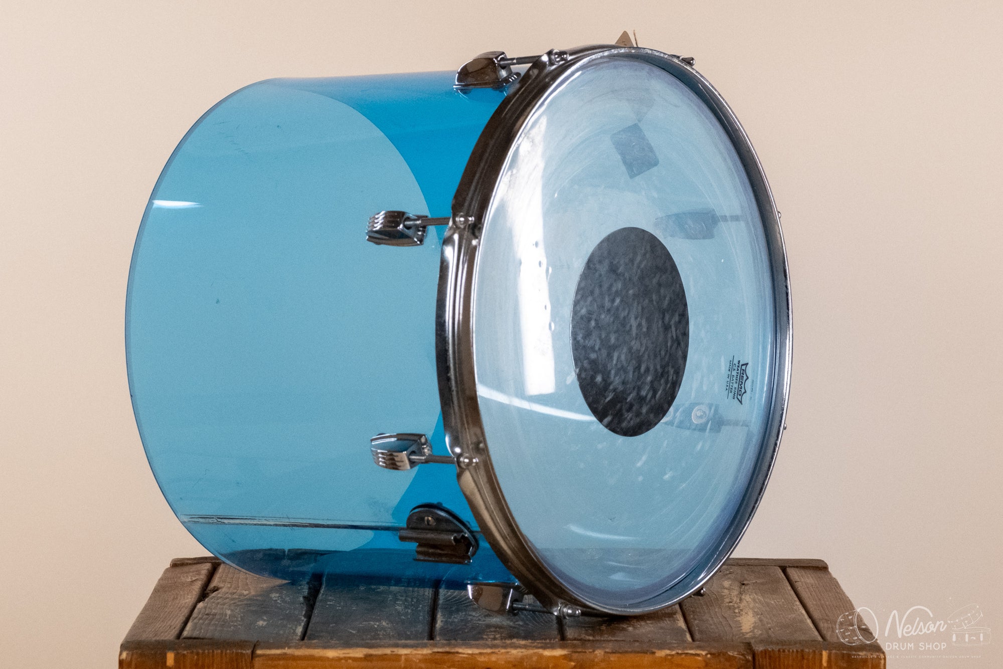 1970s Ludwig Vistalite Blue Concert Tom - 12x15