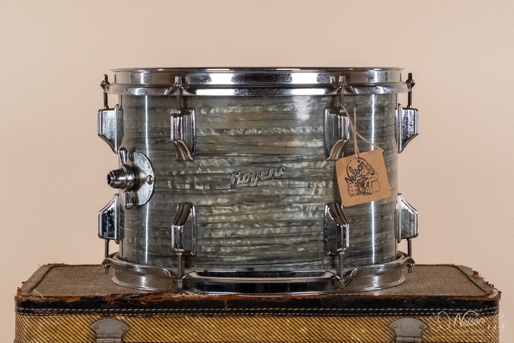 1970s Rogers 'Holiday' Fullerton Era in Blue Strata - 9x13