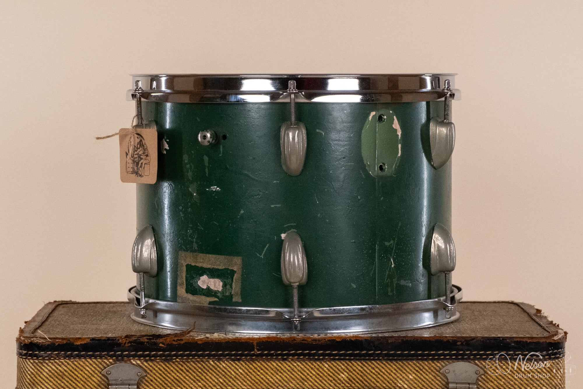 1940s Slingerland Rack Tom refinished in Green Paint - 9x13
