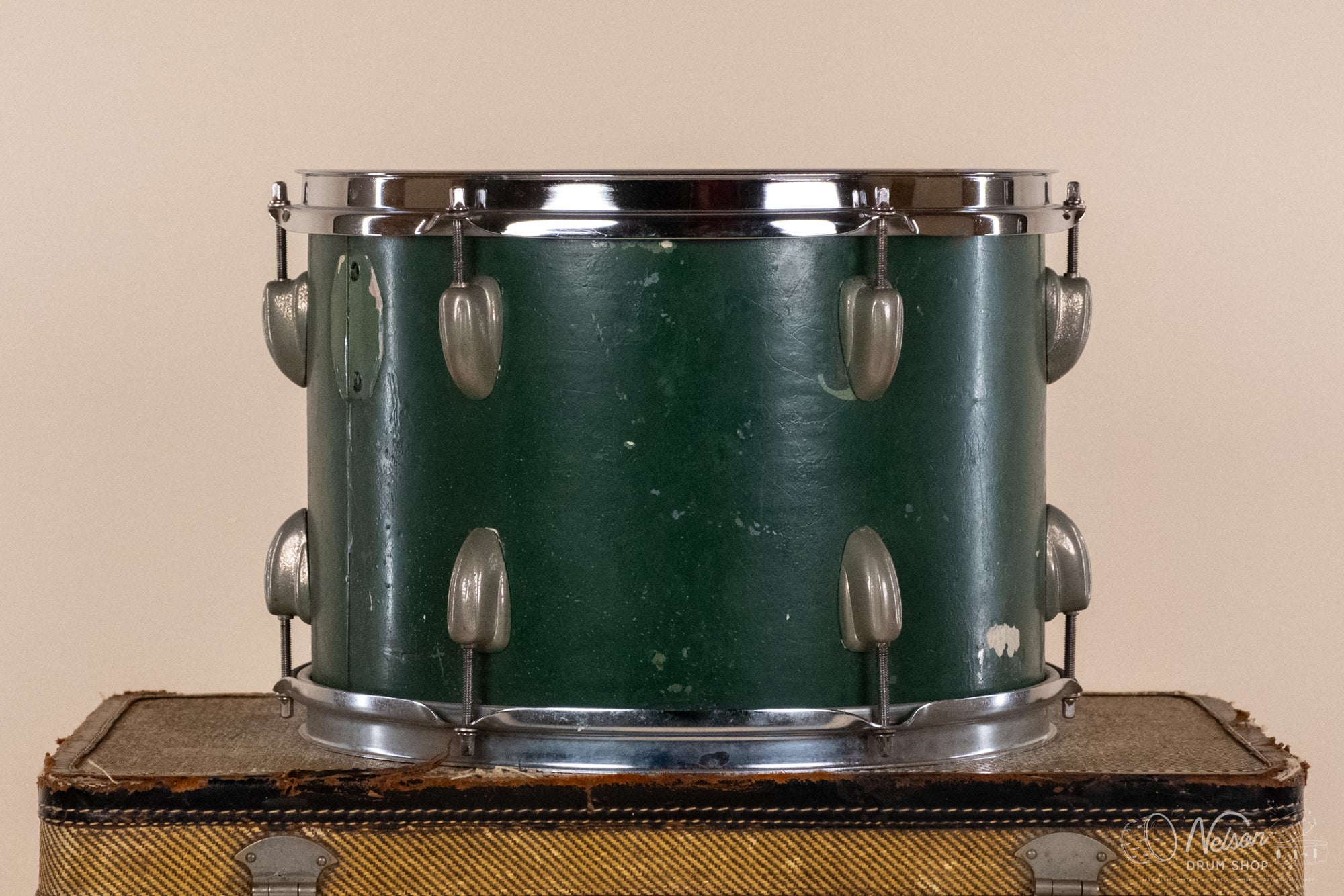1940s Slingerland Rack Tom refinished in Green Paint - 9x13