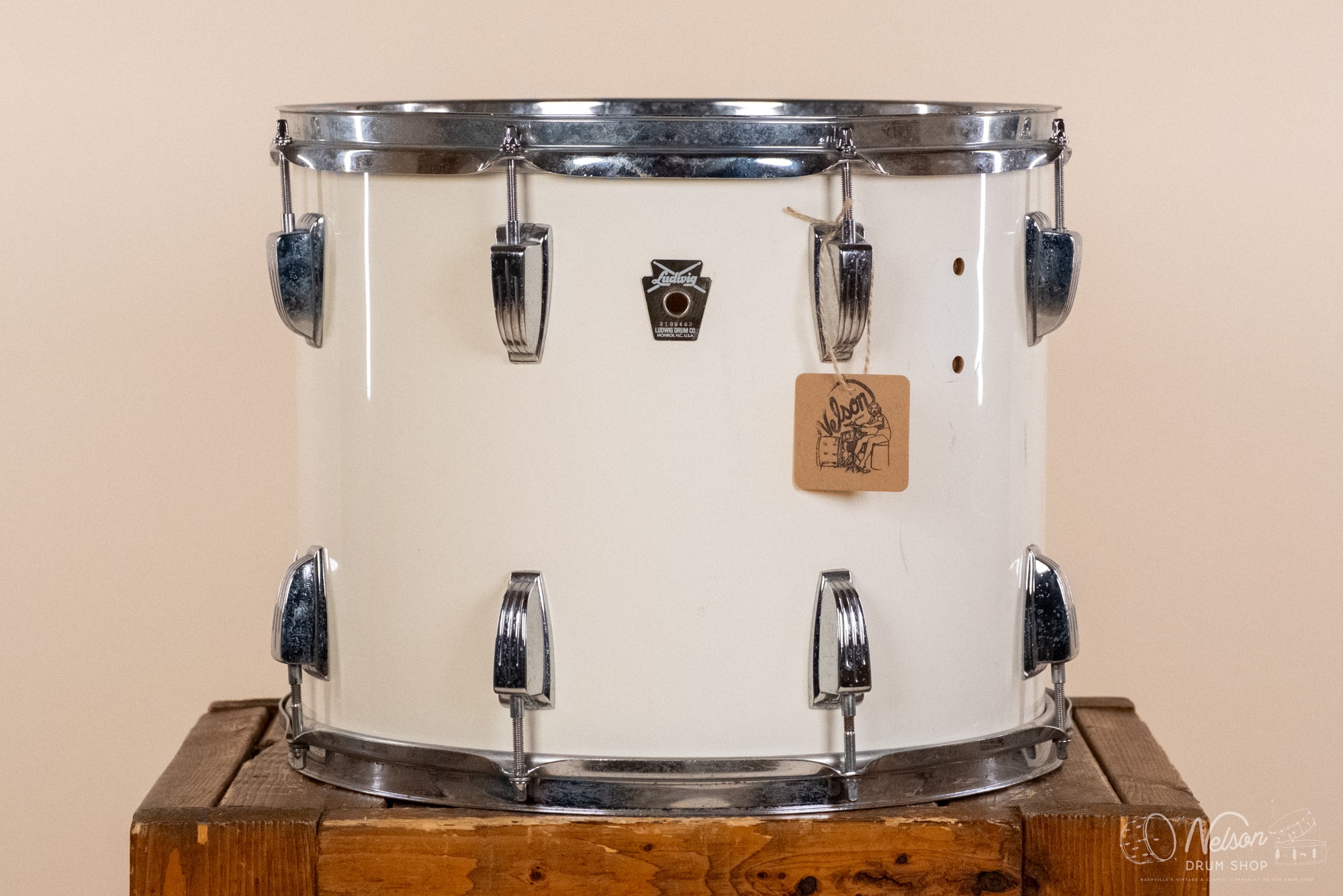 1980s Ludwig Classic 6-ply in White Cortex - 12x15